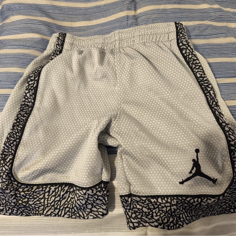 Jordan White and Black Athletic Shorts